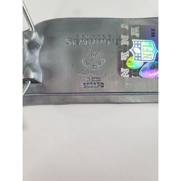 Seattle Seahawks Belt Buckle Pewter‎ Enamel Logo Official NFL Football Vintage - Picture 3 of 6